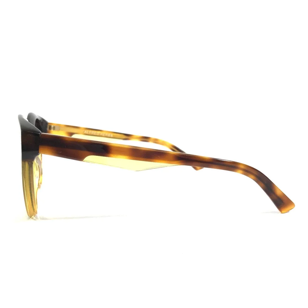 Alfred Kerbs Sunglasses ANDREA YW Yellow Tortoise Cat Eye Frames w/ Brown Lenses